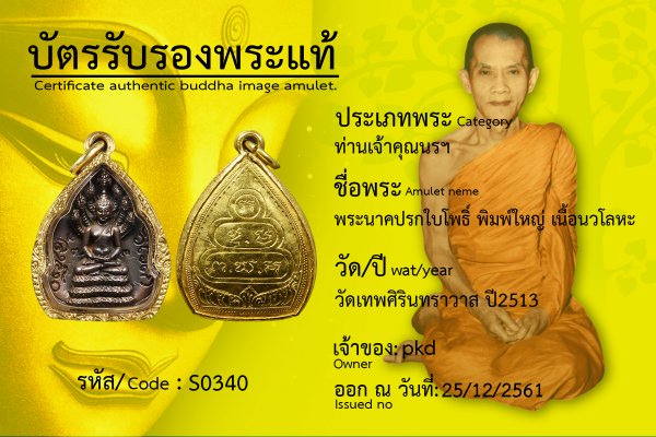 พระนาคปรกใบโพธิ์ พิมพ์ใหญ่ เนื้อนวโลหะ