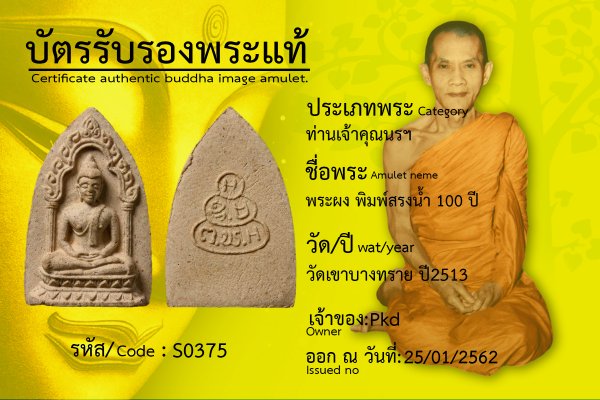 พระผง พิมพ์สรงน้ำ 100 ปี