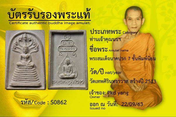 พระสมเด็จนาคปรก 7 ชั้นพิมพ์นิยม