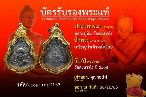 เหรียญน้ำเต้าหลังเรียบ