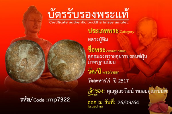 ลูกอมผงพรายกุมารบรอนซ์ฝุ่นมาตรฐานนิยม