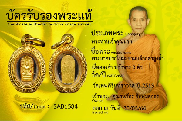 พระนาคปรกใบมะขาม บล็อกตาสูงต่ำ