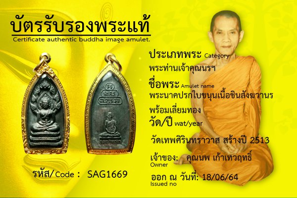 พระนาคปรกใบขนุน เนื้อชินสังฆวานร