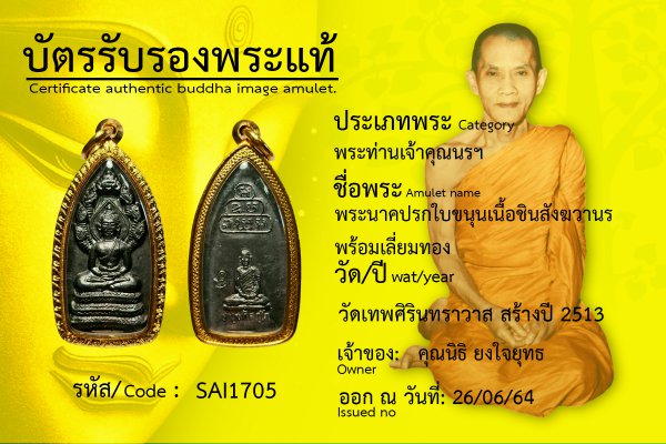 พระนาคปรกใบขนุน เนื้อชินสังฆวานร