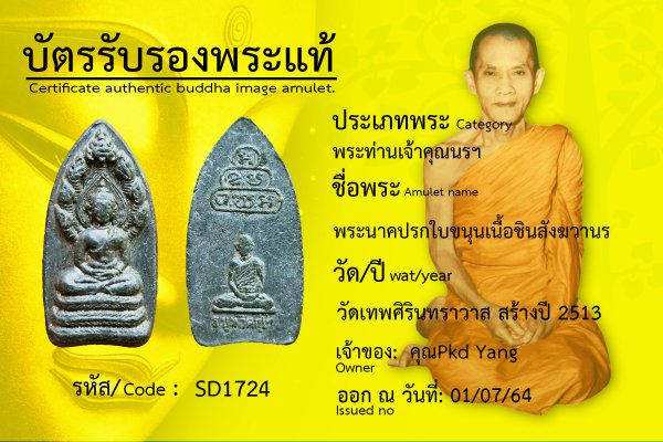 พระนาคปรกใบขนุน เนื้อชินสังฆวานร