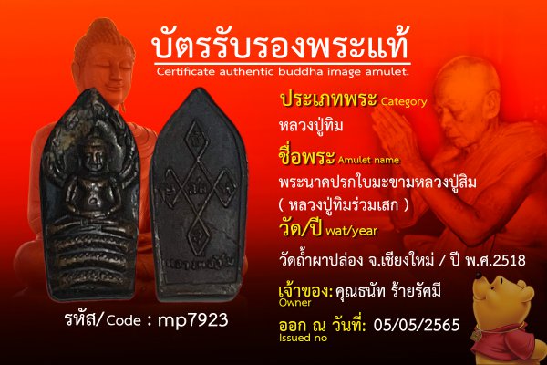 พระนาคปรกใบมะขามหลวงปู่สิม (หลวงปู่ทิมร่วมเสก)