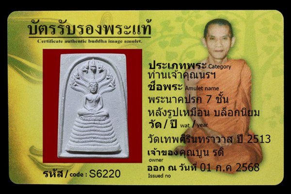 พระนาคปรก 7 ชั้น หลังรูปเหมือน บล็อกนิยม